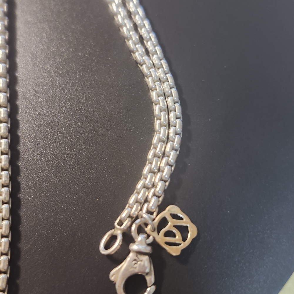 David Yurman Silver Box Chain Necklace - Picture 6 of 8